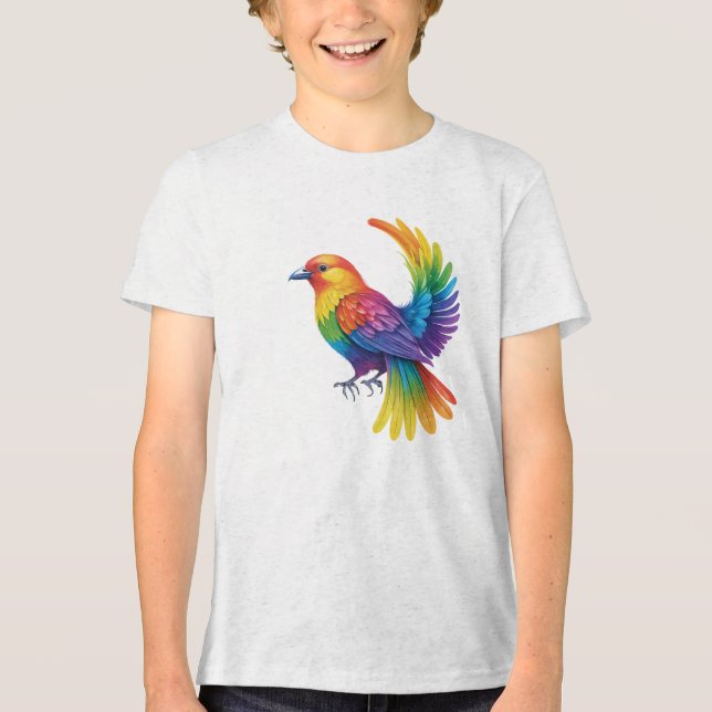 Colourful Bird Tri-Blend Shirt (Front)