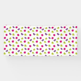 Colourful birds banner