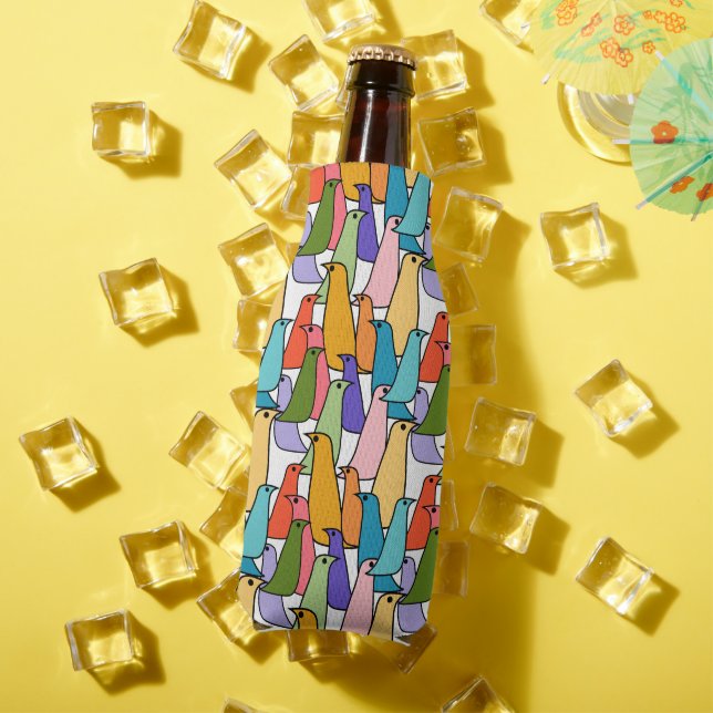 Colourful Birds  Bottle Cooler (In Situ Summer)