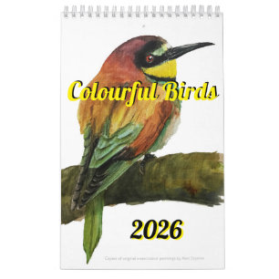 Colourful Birds Calendar 2026