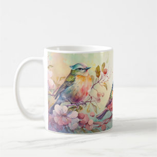 Colourful birds coffee mug