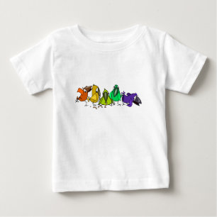 Colourful Birds Funny Baby T-Shirt