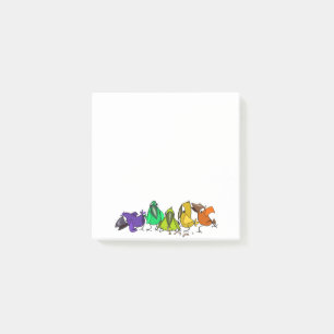 Colourful Birds Funny Post it Notes