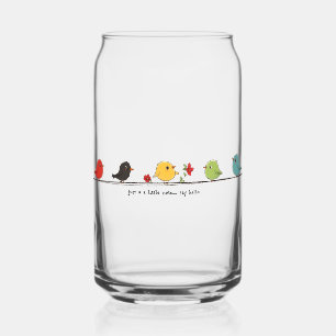 Colourful Birds Glass Tumbler 