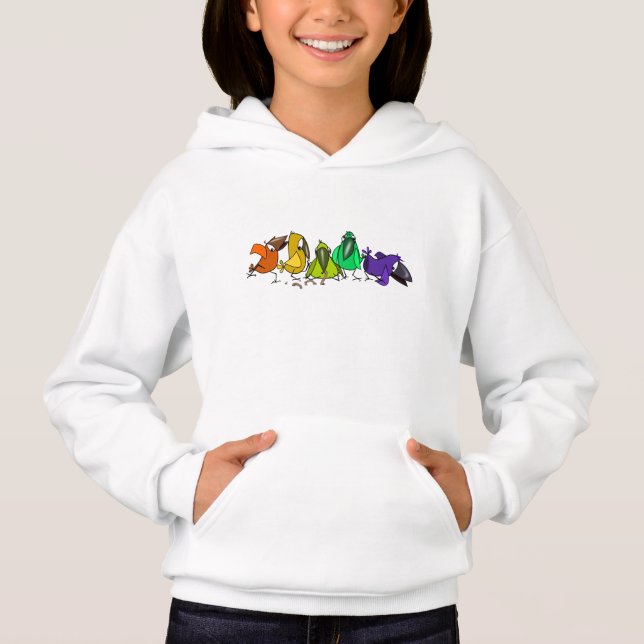 Colourful Birds Hoodie (Front)