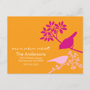 Colourful Birds Moving Announcements