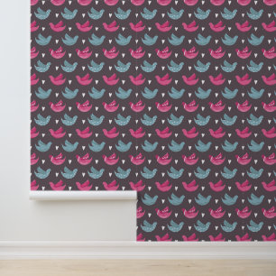colourful birds pattern wallpaper