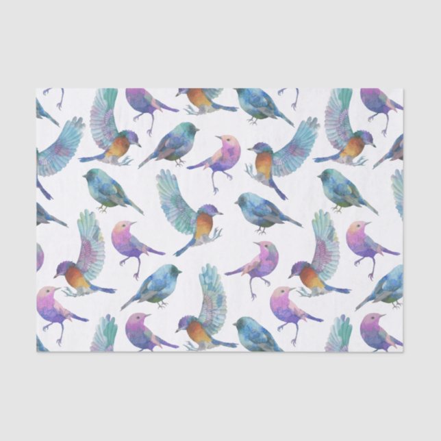 Colourful Birds Tissue Paper (Front)