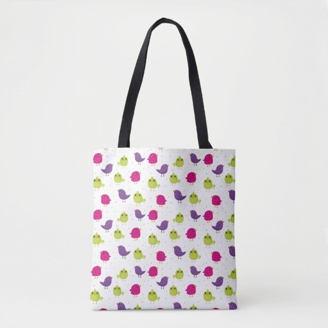 Colourful birds tote bag (Front)