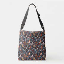 Colourful Birds Vibrant Florals Nordic Pattern