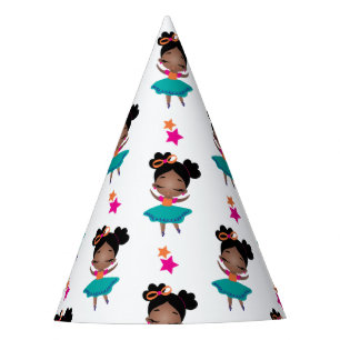 Colourful Birthday Ballerina Dress Party Hat