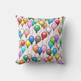 Colourful Birthday Balloons Cushion