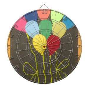 Colourful Birthday Balloons Graphic Art Design Dartboard