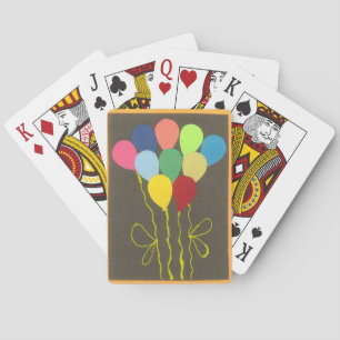 Colourful Birthday Balloons Graphic Art Design Playing Cards