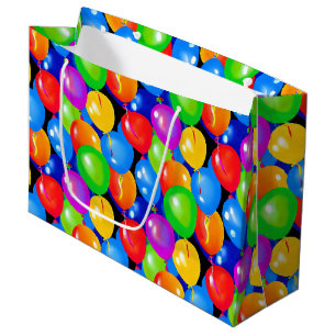 Colourful Birthday Balloons  Large Gift Bag