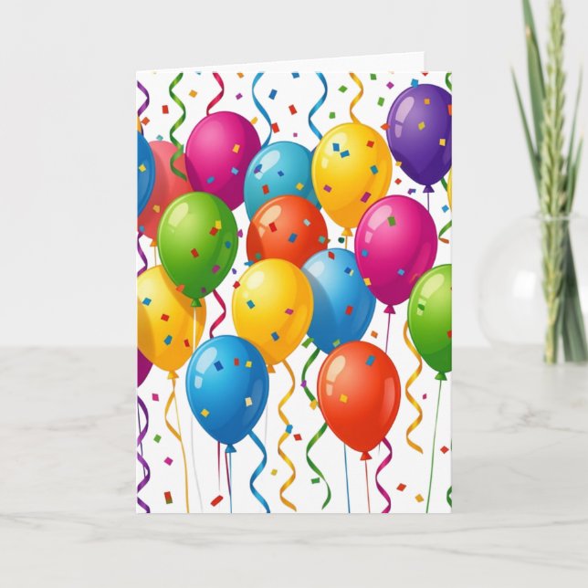 Colourful Birthday Balloons Party Celebration Programme (Front)