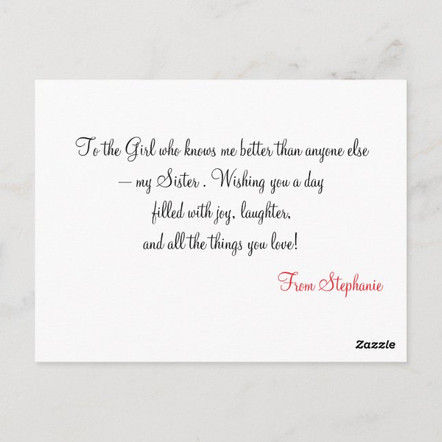 Colourful Birthday Candle – Happy Birthday Postcard (Back)