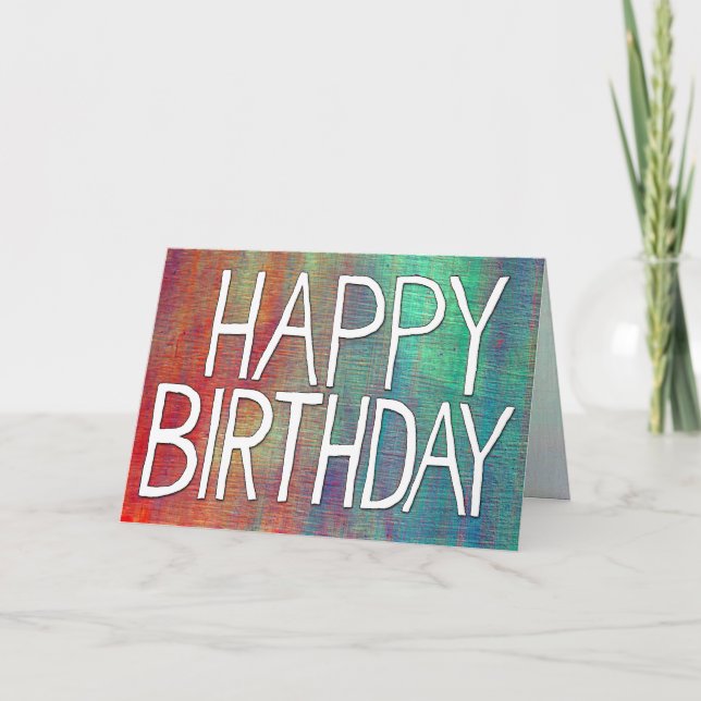 Colourful Birthday (Customisable) Card (Front)