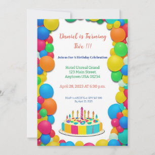 Colourful Birthday Invitation