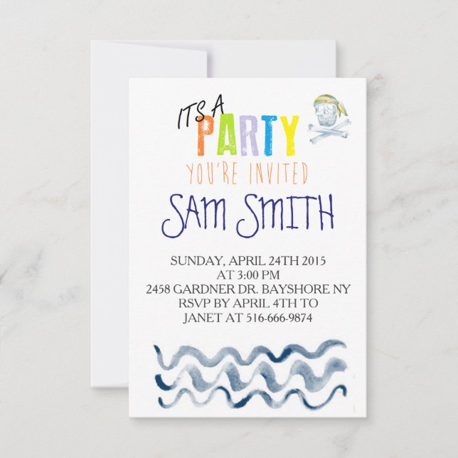 Colourful birthday Invitations (Front)