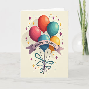 Colourful Birthday Ribbon Card
