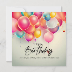 Colourful Birthday Wishes Card