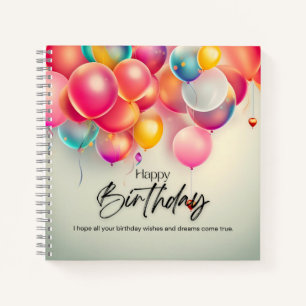 Colourful Birthday Wishes Notebook