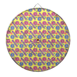 Colourful Bitcoin Pattern Dartboard