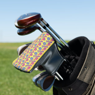 Colourful Bitcoin Pattern Golf Head Cover