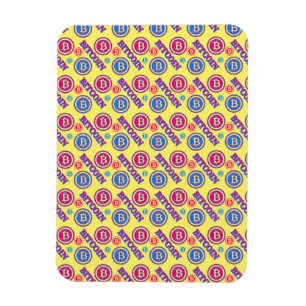 Colourful Bitcoin Pattern Magnet