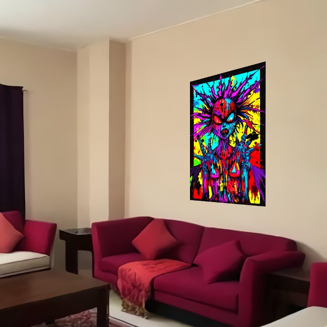 Colourful bizarre demon portrait | AI Art Poster (Creator Uploaded)