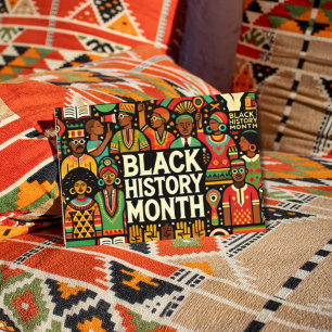 Colourful Black History Month Shows Black Culture Postcard