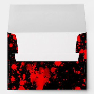 Colourful Black Red Paint Splatter Artistic Splash Envelope