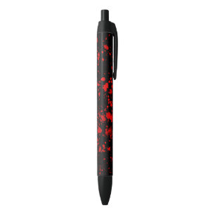 Colourful Black Red Paint Splatter Artistic Splash Ink Pen