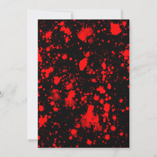 Colourful Black Red Paint Splatter Artistic Splash Invitation