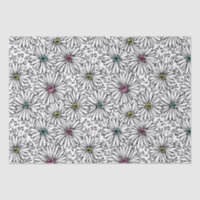 Colourful Black + White Daisies Pattern
