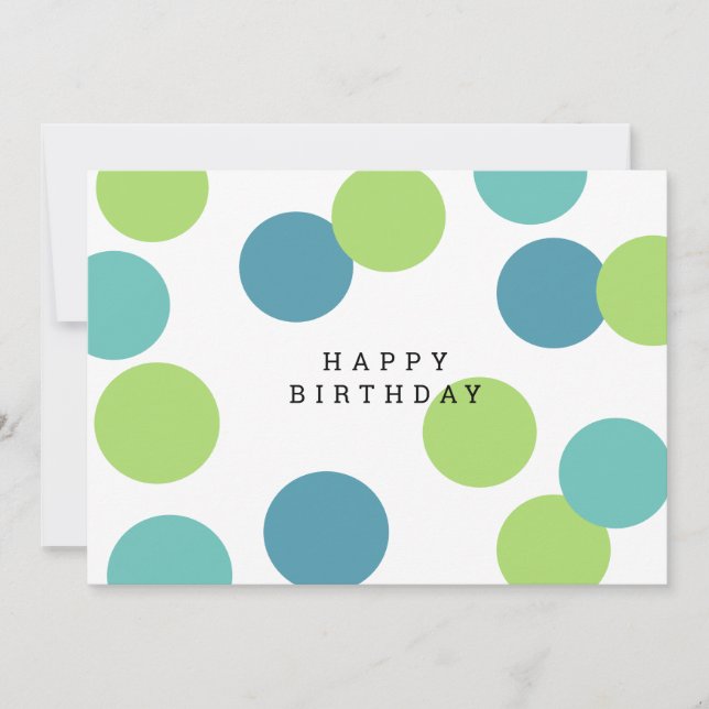 Colourful Blank Happy Birthday Card (Front)