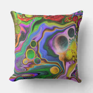 Colourful Blast Fluid Art Pour Painting Cushion