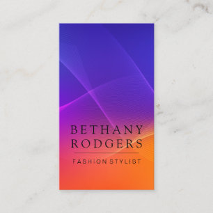 Colourful Blend Lines Background Business Card