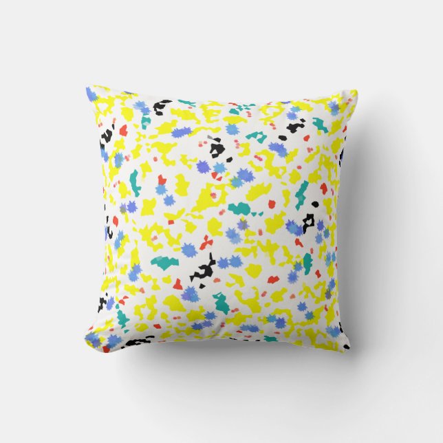 Colourful Blobs Cushion (Front)
