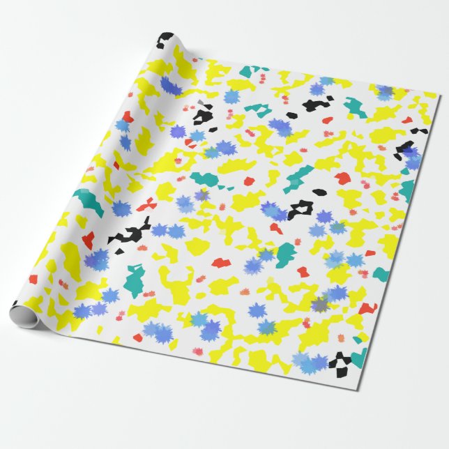 Colourful Blobs Wrapping Paper (Unrolled)