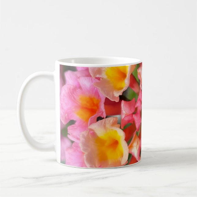 Colourful Blooming Lantana Flower Cluster Classic  Coffee Mug (Left)