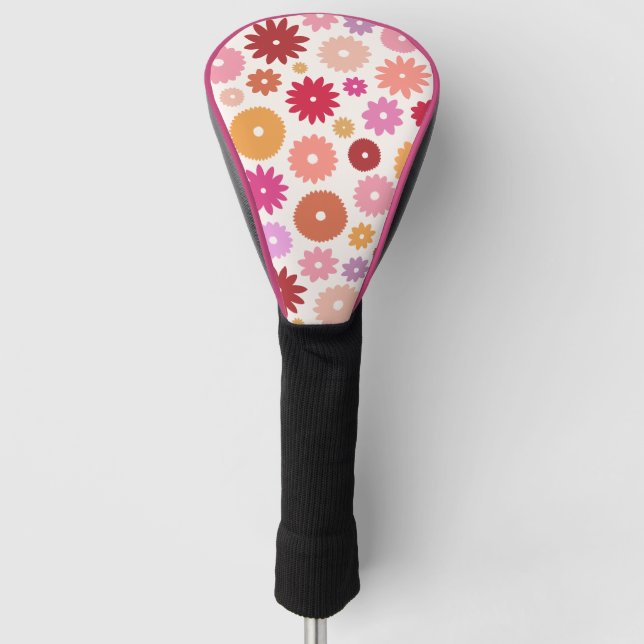 Colourful Blooms Big Pattern Golf Head Cover (Front)