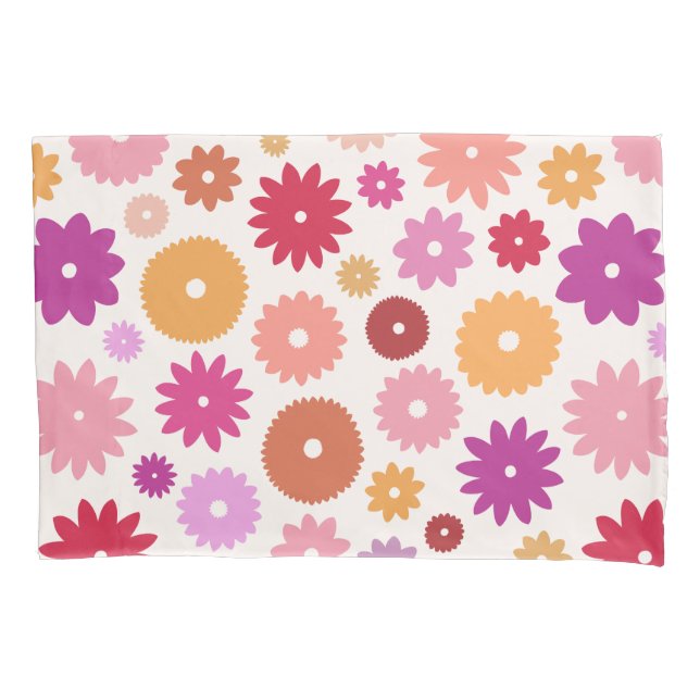 Colourful Blooms Big Pattern Pillowcase (Front)