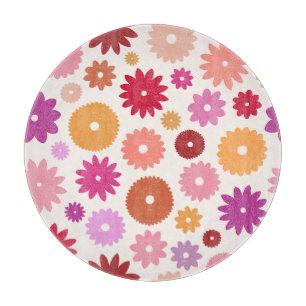 Colourful Blooms Large Pattern Cutting Board