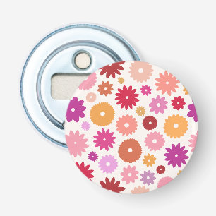 Colourful Blooms Pattern Bottle Opener