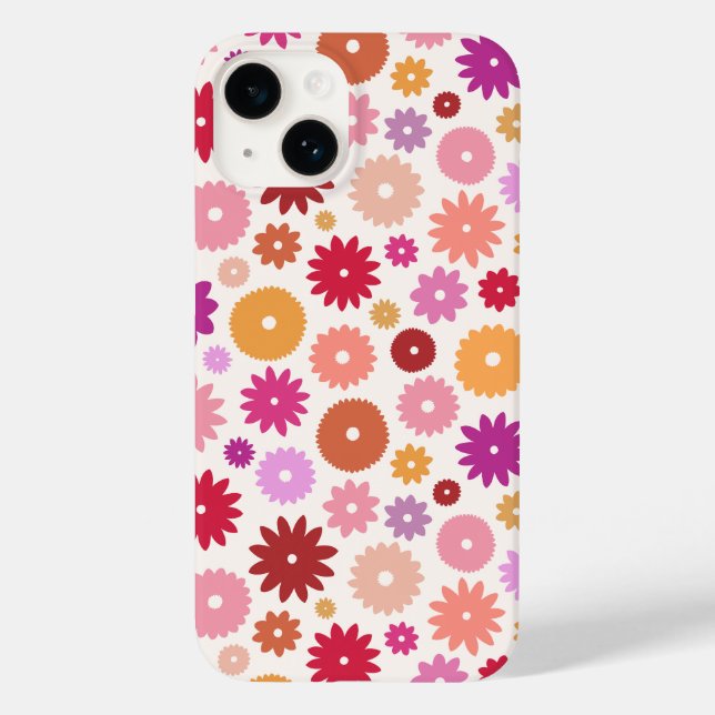 Colourful Blooms Pattern Case-Mate iPhone Case (Back)