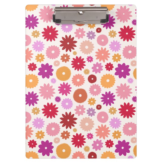 Colourful Blooms Pattern Clipboard (Front)