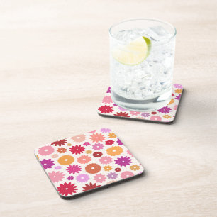 Colourful Blooms Pattern Coaster