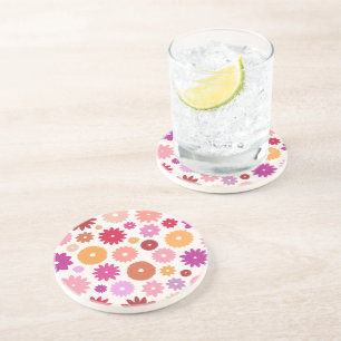 Colourful Blooms Pattern Coaster